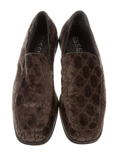 gucci gg velvet loafers|gucci fur loafers women's.